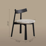 Load image into Gallery viewer, Modern Minimalist Dining Chair Solid Wood Frame with Curved Backrest &amp; Soft Faux Leather Seat
