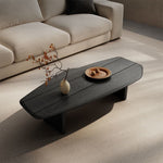 Load image into Gallery viewer, 51.1'' Modern Black Irregular-Shaped Coffee Table
