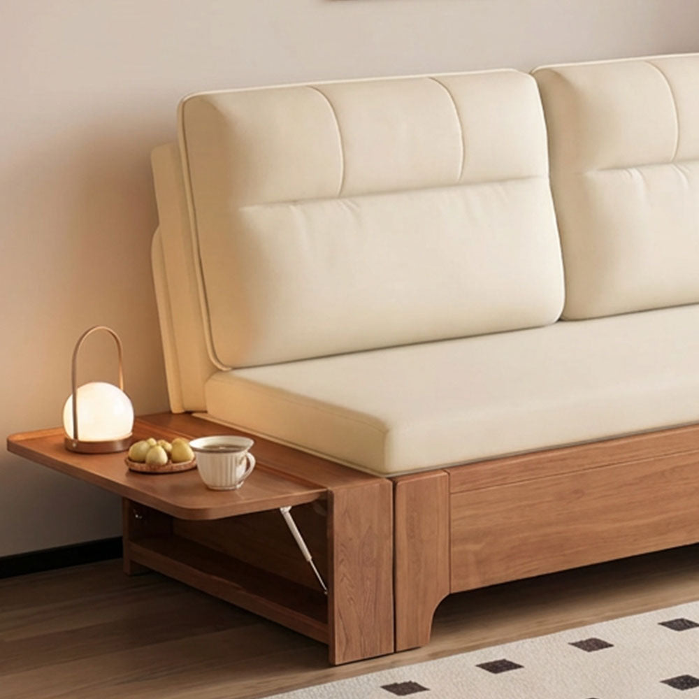 Modern Folding Sofa Bed Convertible Sofa Bed with Wooden Frame for Multi-Functional Living Spaces