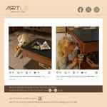 Load image into Gallery viewer, 23.6&quot;-43.3&quot;Extendable Coffee Side Table with Wheels Mobile Tea Table Storage Living Room
