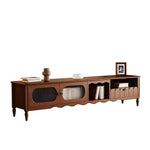 Load image into Gallery viewer, Walnut TV Stand Cabinet with Elegant Design and Spacious Storage Solutions
