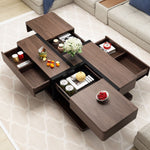 Load image into Gallery viewer, 51.2&quot; Multifunctional Lift Top Coffee Table with Hidden Storage Walnut Finish
