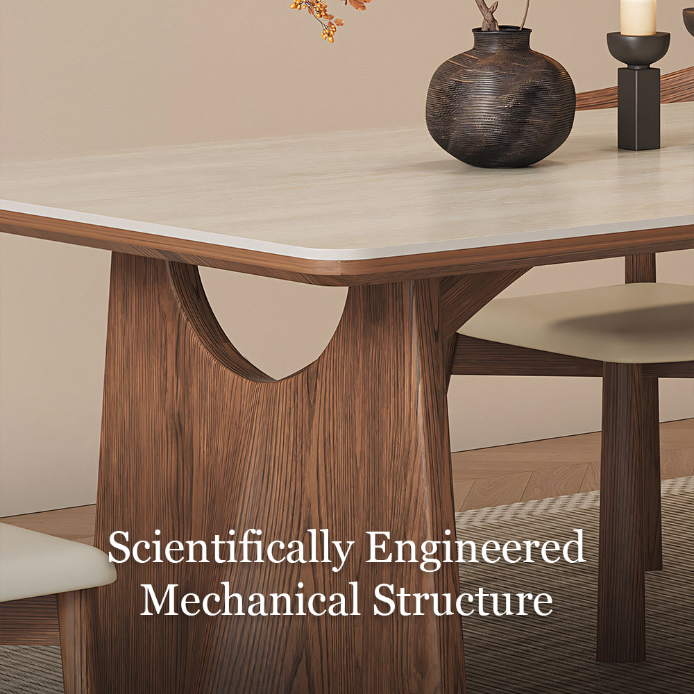 Modern Rectangular Dining Table with Sintered Stone Top