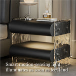 Load image into Gallery viewer, Modern Smart Nightstand Bedside Table with Ambient Lighting and Wireless Charging
