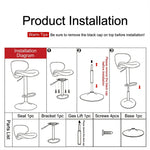 Load image into Gallery viewer, Modern Adjustable Swivel Bar Stool Upholstered Faux Leather Seat Height Adjustable 1 Piece
