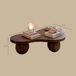 Load image into Gallery viewer, Modern Organic Wooden Coffee Table with Sculptural Legs Contemporary Wood Accent Table for Living Room
