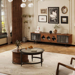 Load image into Gallery viewer, Vintage Walnut Living Room Set Nesting Coffee Table Mid-Century TV Stand
