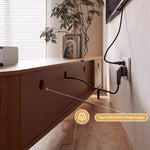Load image into Gallery viewer, Mid-Century Modern TV Stand with Dual Arch Doors and 4 Solid Wood Drawers
