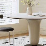 Load image into Gallery viewer, 47.2&quot; Modern Round Dining Table White Stone Top and Fiberglass Base
