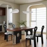 Load image into Gallery viewer, Modern Oval Dining Table with Unique Black and Clear Acrylic Legs
