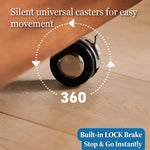 Load image into Gallery viewer, Modern Rattan Nightstand Rolling Side Table Solid Wood Mobile Bedside Cabinet with Storage
