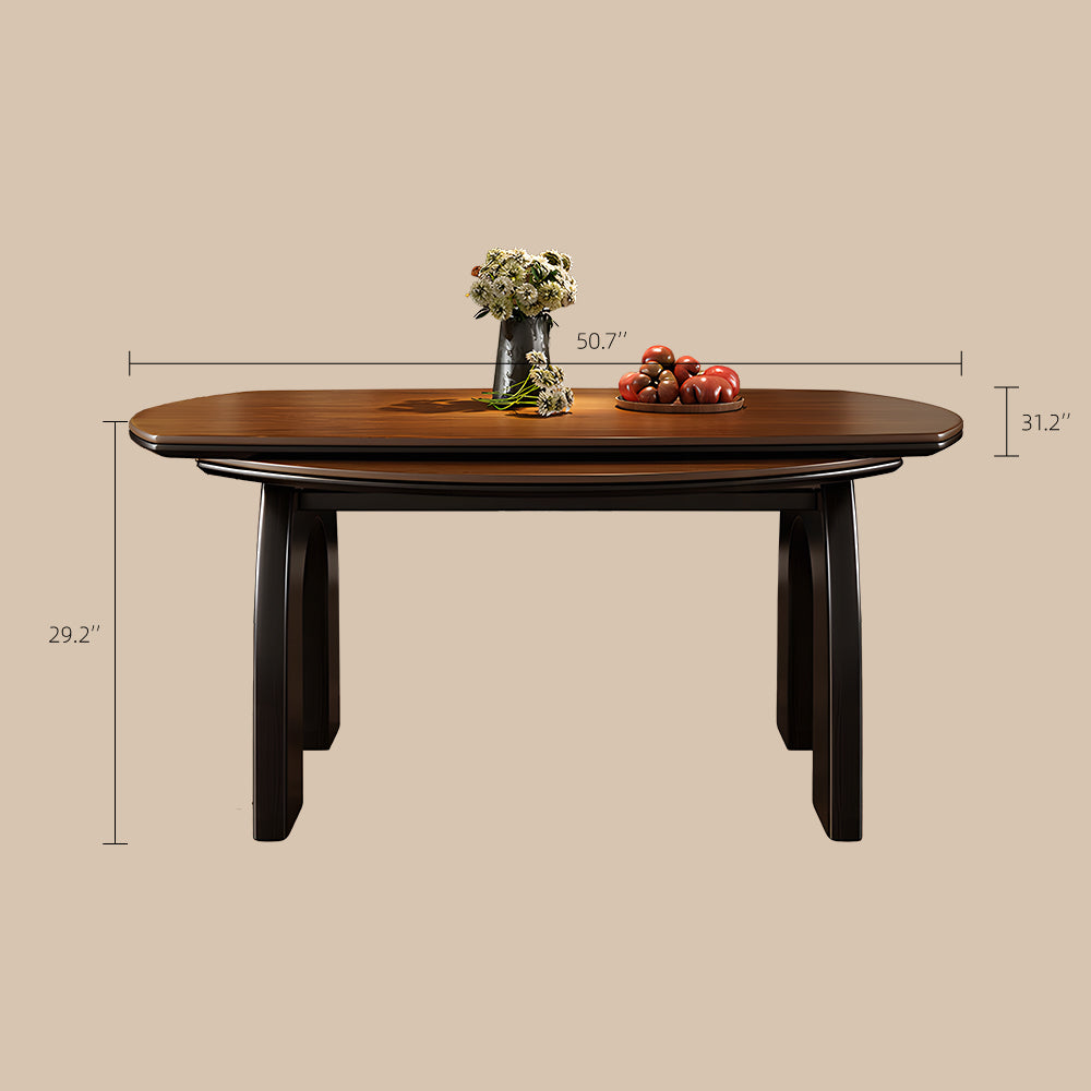 50.7" Versatile Extendable Dining Table Round to Oval Conversion