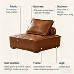 Load image into Gallery viewer, Modern Modular Vintage Leather Sofa Tufted Deep Seat Lounge Sofa Oil Wax Top Grain Leather
