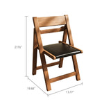 Load image into Gallery viewer, 4PCS Folding Chair Solid Wood with Black Leather Seat Space-Saving Durable Elegant Design
