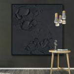 Load image into Gallery viewer, Handmade Modern Abstract Painting – Bold Black Textured Wall Art
