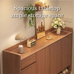 Load image into Gallery viewer, 47.2''/55.1'' Modern Walnut Entryway Shoe Cabinet with Drawer Stylish Storage Organizer
