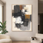 Load image into Gallery viewer, Bold contrasts in black and ochre create depth, drama, and timeless modern elegance
