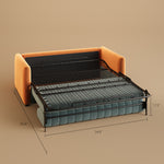 Load image into Gallery viewer, 74.1&quot; Sofa Bed with 3.9&quot; Thick Pocket Spring Mattress Orange &amp; Gray
