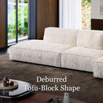 Load image into Gallery viewer, Modern Oversized Sectional Sofa with Deep Seat Chaise and Textured Upholstery
