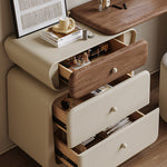Load image into Gallery viewer, Elegant Makeup Vanity Set with LED Mirror and Upholstered Stool
