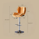 Load image into Gallery viewer, Modern Upholstered Bar Stool with Armrests PU Leather Counter Chair Metal Frame Kitchen Island Bar Chair 1 Piece
