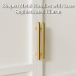 Load image into Gallery viewer, Modern Elegance 3-Door White Wardrobe with Drawers Multi-Section Storage with Drawers and Hanging Space
