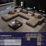 Load image into Gallery viewer, Modern Modular Sectional Sofa with Oversized Chaise and Deep Seat Lounge Design
