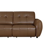 Load image into Gallery viewer, Modern Power Reclining Leather Sofa Individual Seat Control Remote Adjustable Straight Lounge Couch
