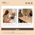 Load image into Gallery viewer, Square Dining Table with Gold V-shaped Base and Exquisite Marble-Look Surface for 4-6 People
