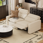 Load image into Gallery viewer, 80.34&#39;&#39;Power Recliner Sofa with USB Ports, Adjustable Backrest &amp; Footrest, High-Density Cushions, Modern Minimalist Living Room Sofa
