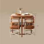 Load image into Gallery viewer, Extendable Dining Table Built-in Storage Rounded Tall Legs
