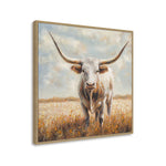 Load image into Gallery viewer, Handmade Rustic Wall Art – Realistic Longhorn Bull Painting for Farmhouse Decor
