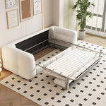 Load image into Gallery viewer, 83.8" Elegant Convertible Sofa Bed Chic Design with 3.9" Thick Mattress Space-saving Sleeper Sofa
