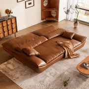 Modern Faux Leather Foldable Sofa Bed Minimalist Comfort for Contemporary Living