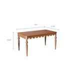 Load image into Gallery viewer, 54&#39;&#39;Vintage Carved Dining Table Solid Wood Build Elegant Silhouette Multi-Scene Use
