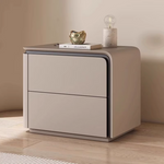 Load image into Gallery viewer, Modern Minimalist Bedside Table with Rounded Edges Two-Drawer Nightstand for Bedroom
