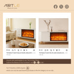 Load image into Gallery viewer, Modern White Electric Fireplace TV Stand with 3-Color LED Lights for 65 to 85-inch TVs
