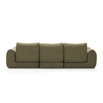 Load image into Gallery viewer, 101&#39;&#39;Convertible Sofa Bed Three Seater Olive Green Upholstered Tufted Cushion Modern Curved Arm Modular Design
