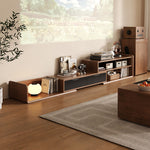 Load image into Gallery viewer, 51'' Walnut Lift-Top Coffee Table with Hidden Storage Drawers and Open Shelves
