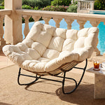 Load image into Gallery viewer, Modern Outdoor Rocking Lounge Chair with Plush Cushioned Seat
