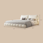 Load image into Gallery viewer, Queen Size Modern Bed with Ultra-Fiber Leather Steel-Wood Slatted Frame and Sleek Minimalist Design
