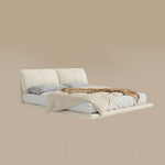 Load image into Gallery viewer, Modern Minimalist Platform Bed with LED Lighting Ultra-Fiber Leather Steel Frame
