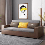 Load image into Gallery viewer, Solid Wood Convertible Sofa Bed with Storage &amp; Dining Table Function Foldable Multi-Functional Sofa for Modern Living
