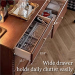 Load image into Gallery viewer, Solid Wood 6-Drawer Vanity Desk with Spacious Storage
