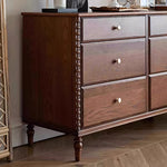 Load image into Gallery viewer, Solid Wood 6-Drawer Vanity Desk with Spacious Storage
