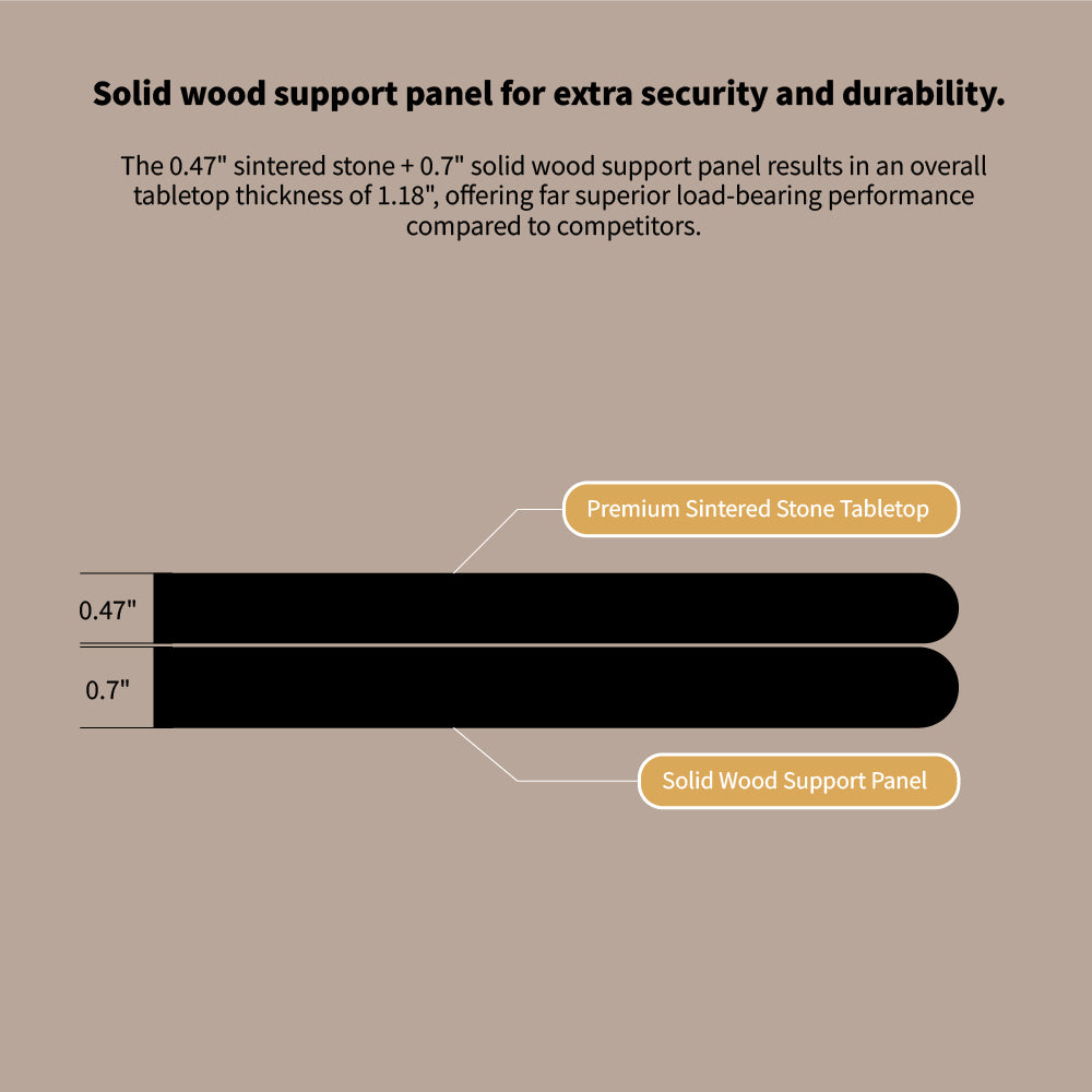 Round Dining Table Solid Wood Base and Slate Top Elegant Dining Room Furniture