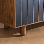 Load image into Gallery viewer, 70.87&quot; Mid-Century Fluted TV Console Natural Red Oak Vintage Style Ample Storage
