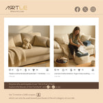 Load image into Gallery viewer, 70.9&quot; Beige Sleeper Sofa with 3.9&quot; Thick Spring Mattress Modern Space-saving Design
