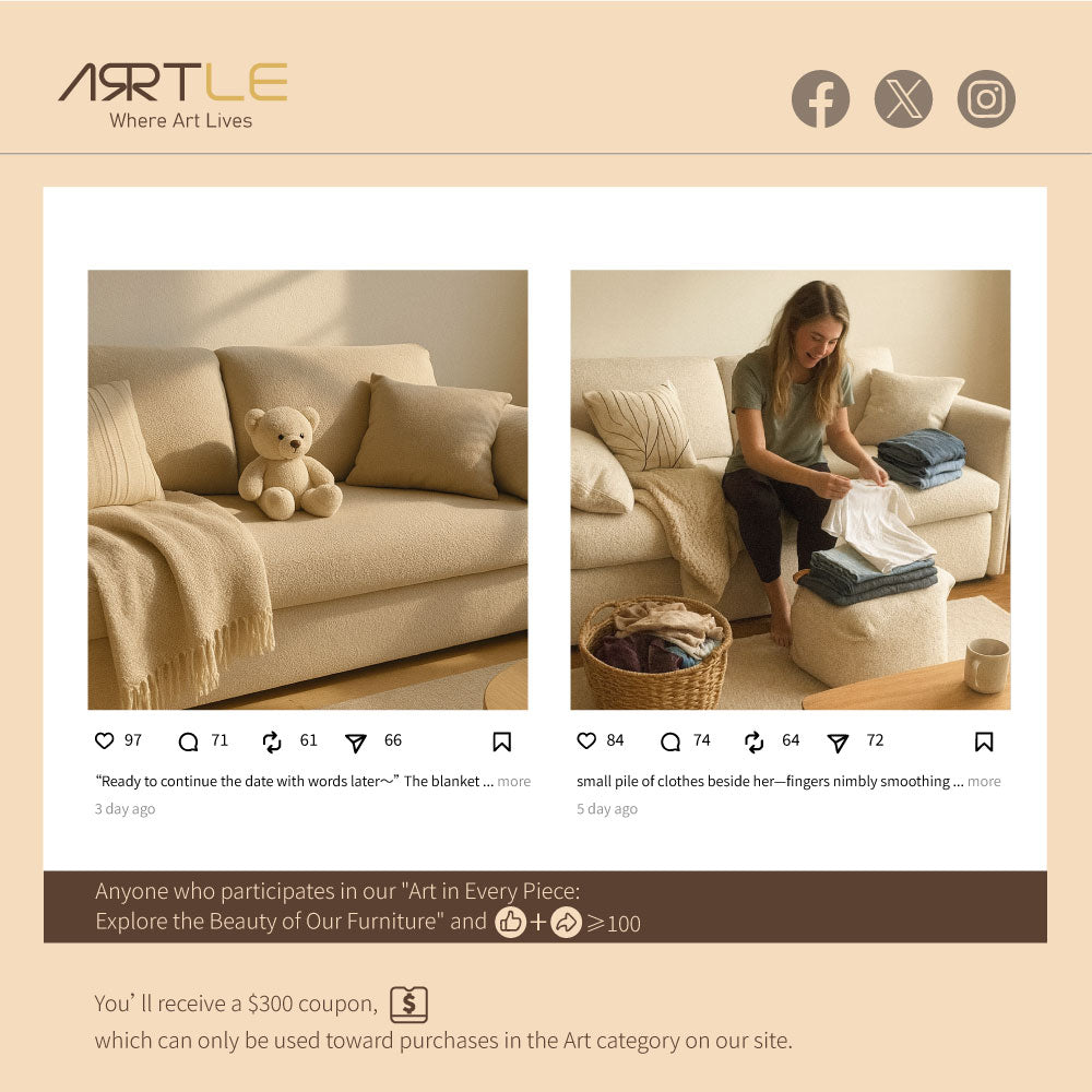 70.9" Beige Sleeper Sofa with 3.9" Thick Spring Mattress Modern Space-saving Design