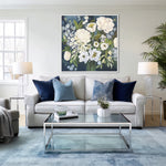 Load image into Gallery viewer, Handmade Floral Wall Art – White Flowers and Green Leaves Painting
